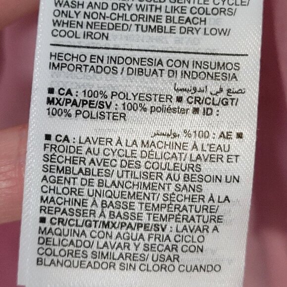 Old Navy Size XXL Waist-Defined Satin Shirred Tie-Front Short Sleeve Blouse Pink - Picture 3 of 7